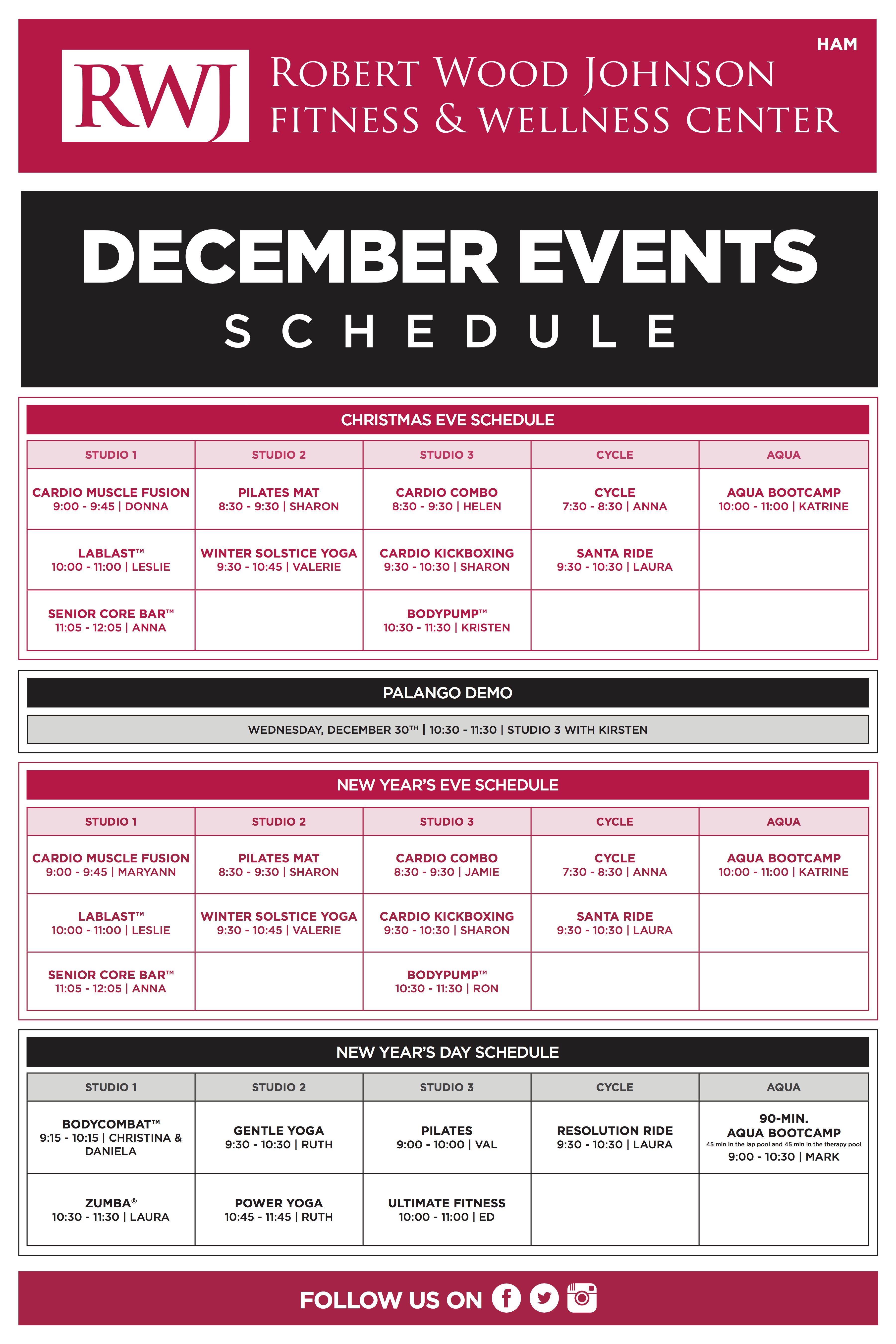 Hamilton December 2015 Events