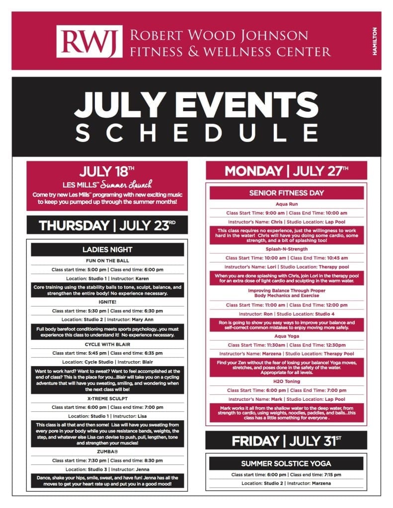 Hamilton July 2015 Events